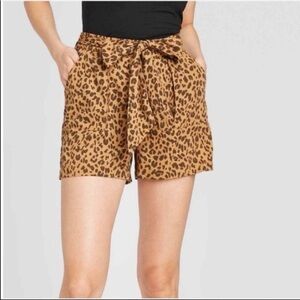 a new day Brown and Black Leopard Print Top